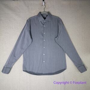 Boss‎ Hugo Boss men’s shirt gray/silver, size 36.5, 36/37